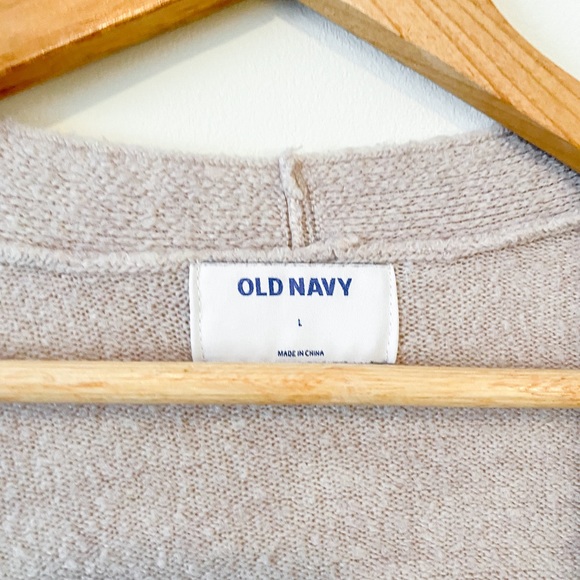 Cream long Sweater with pockets - Picture 3 of 3